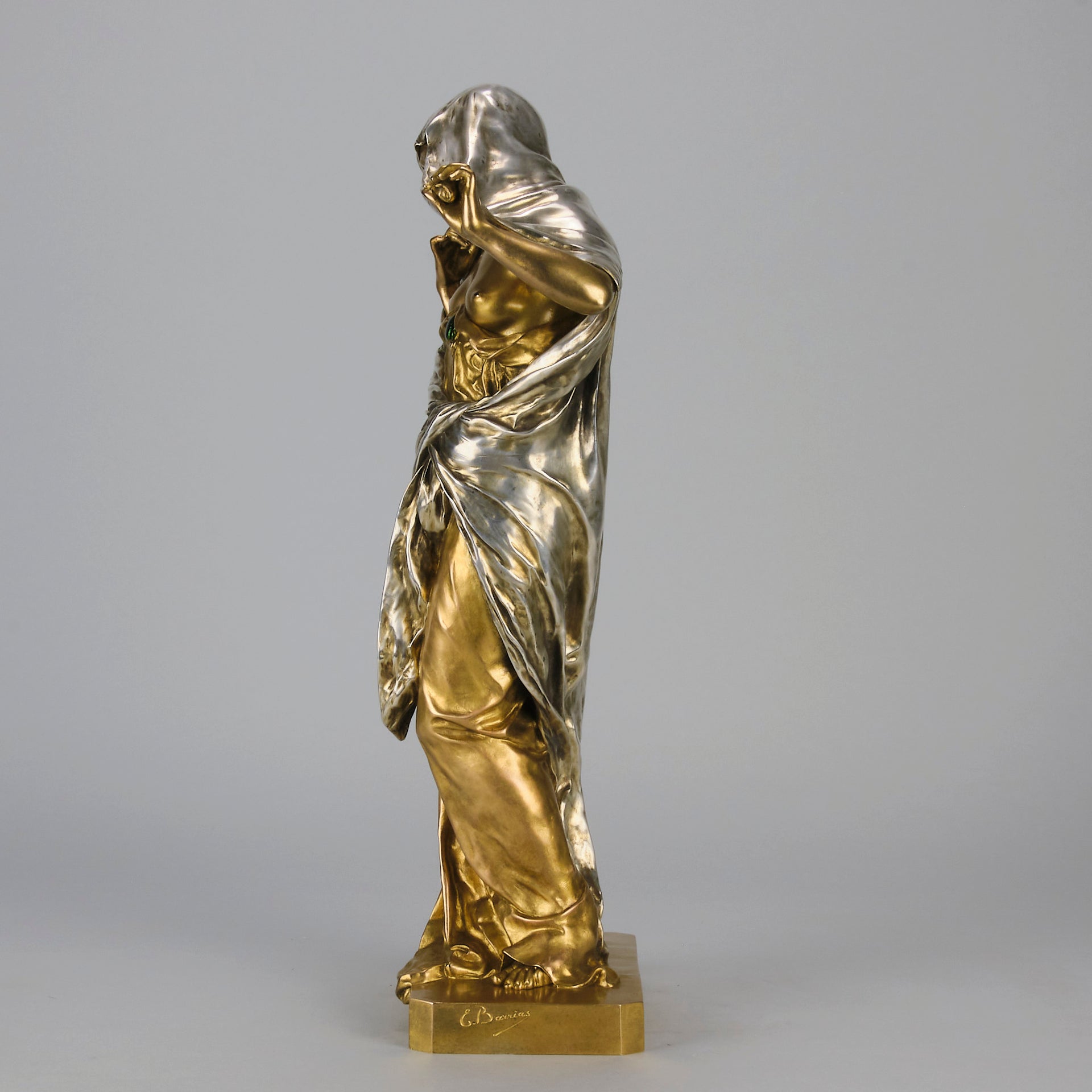 Nature Revealing her Secrets to Science - Ernest Barrias - Antique Bronze - Hickmet Fine Arts