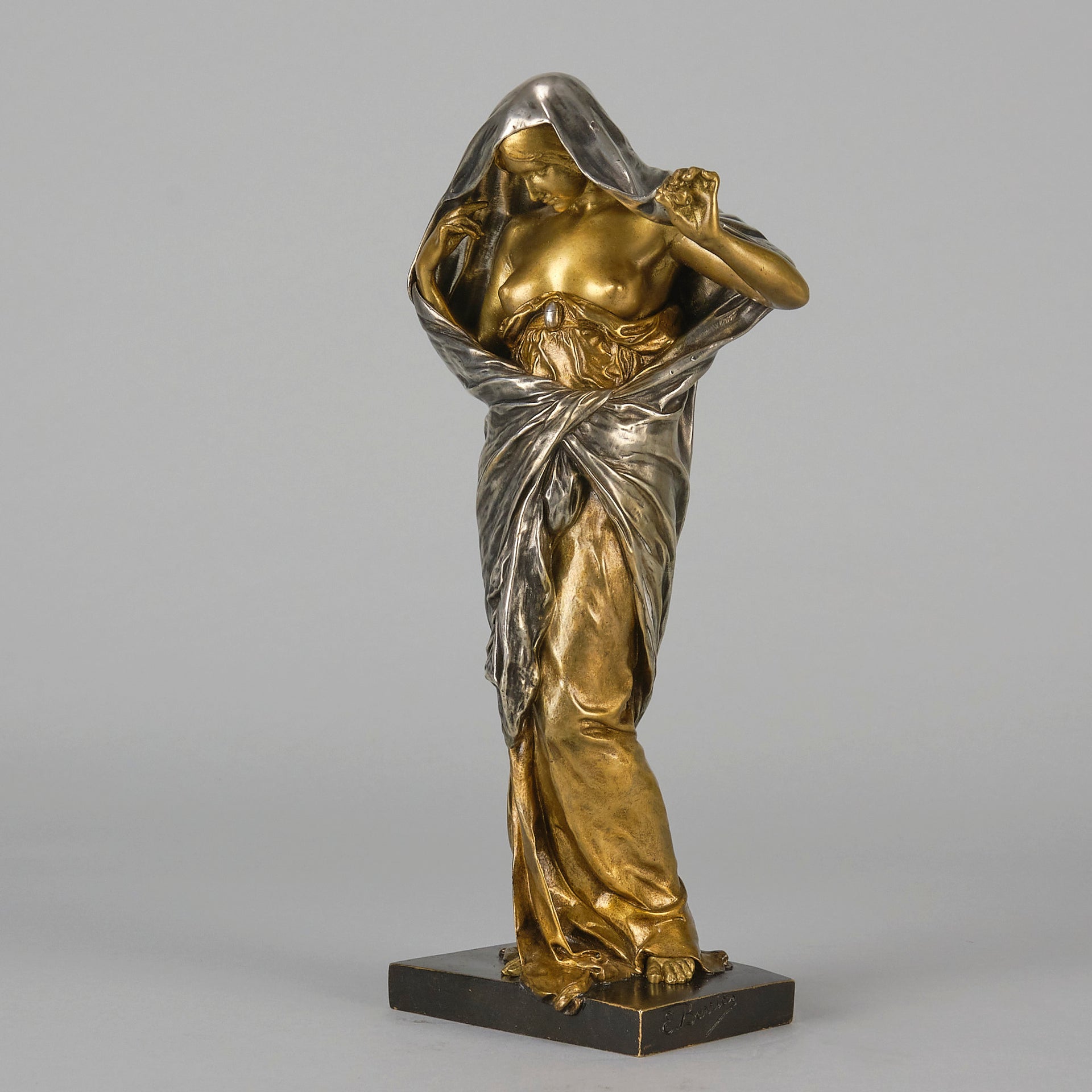 Nature Revealing - Ernest Barrias Bronze - Hickmet Fine Arts