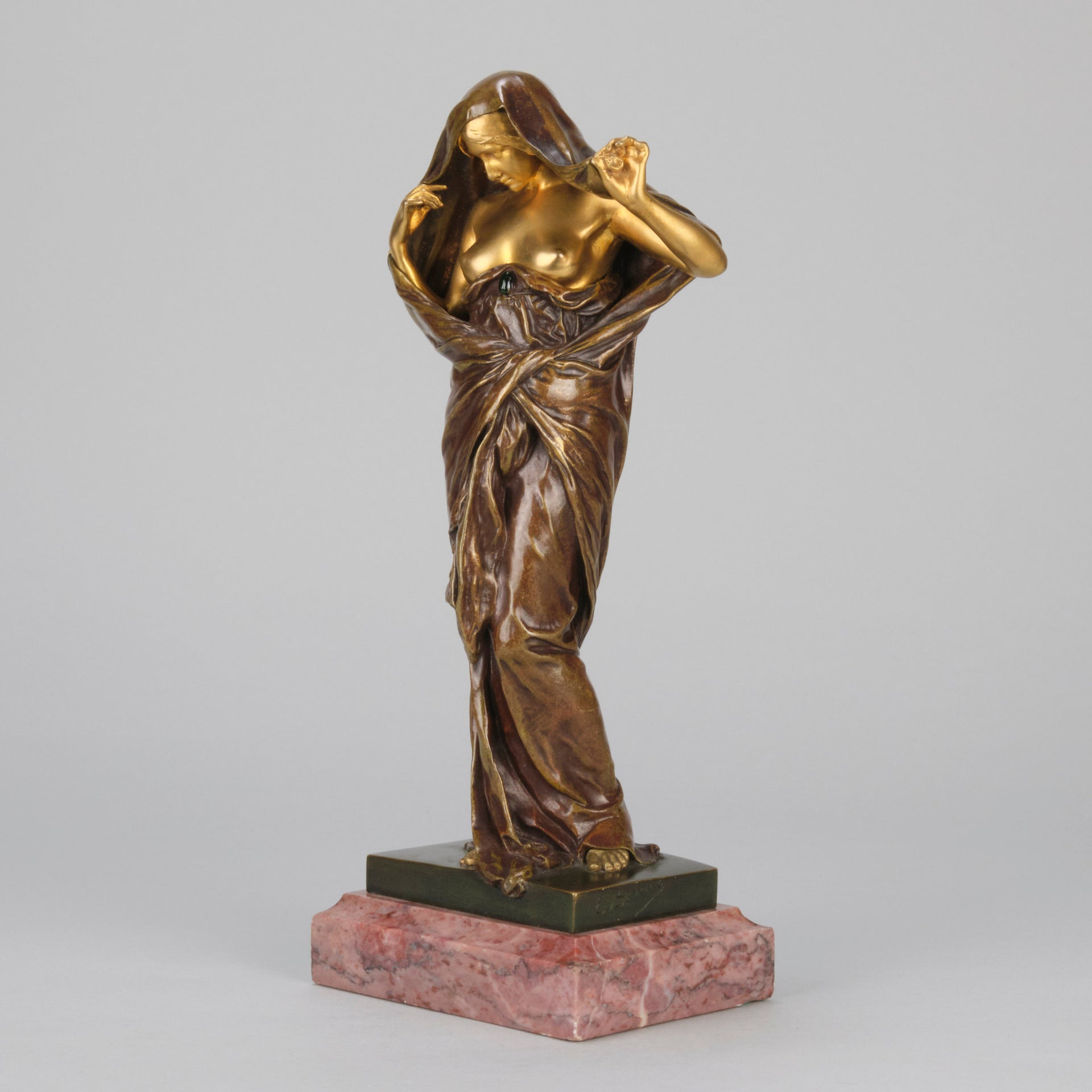 Nature Revealing - Ernest Barrias Bronze - Hickmet Fine Arts