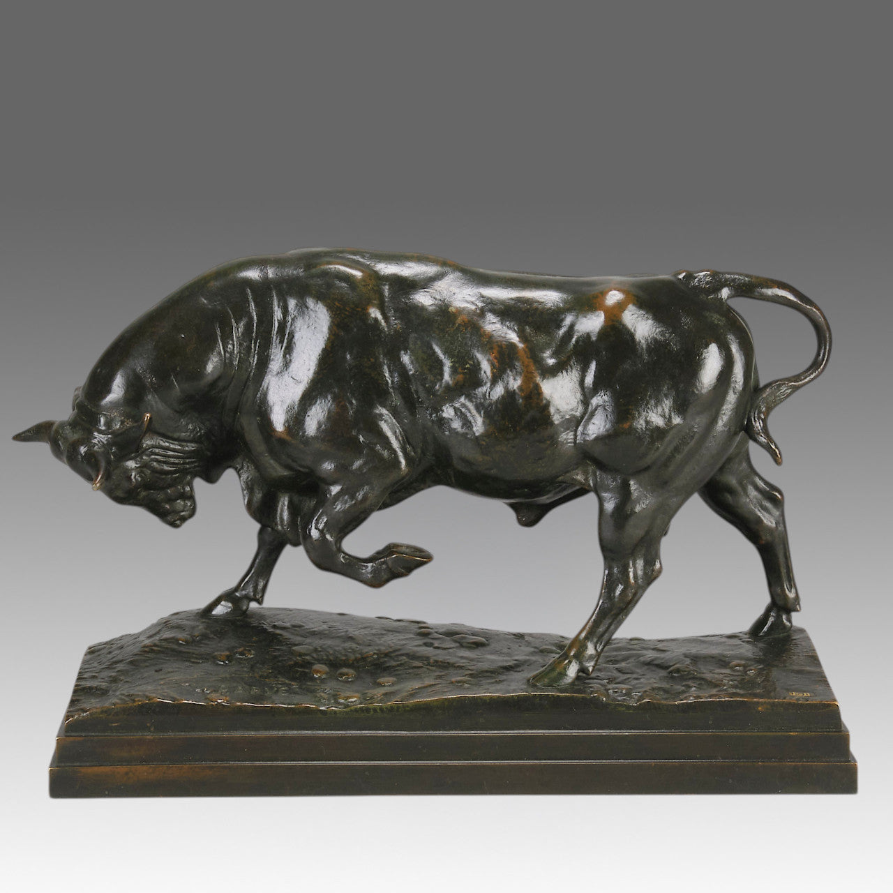 Barye Taureau Debout - Antoine Barye Bronze - Hickmet Fine Arts
