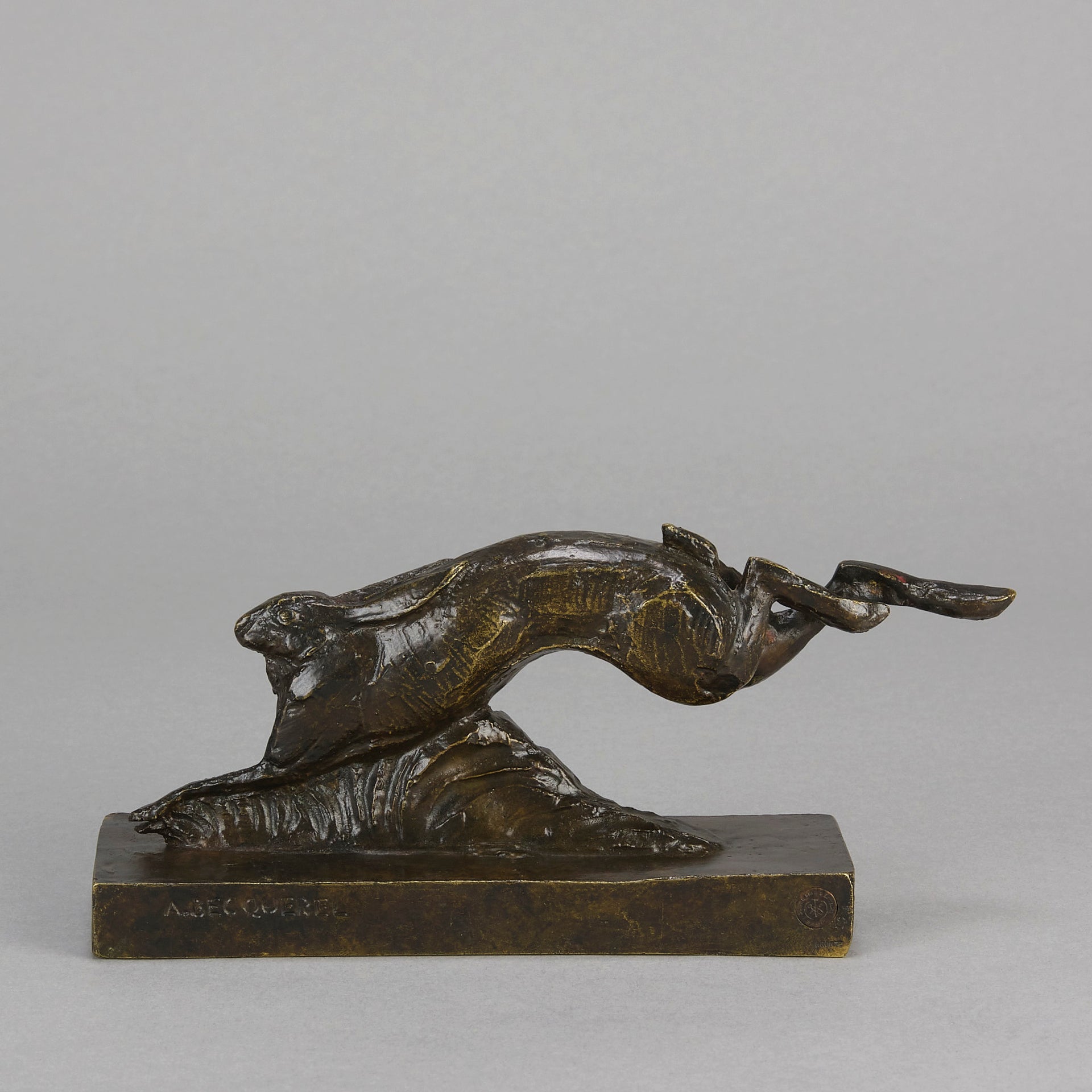 Andre Becquerel Hare - Animalier Bronze - Hickmet Fine Arts