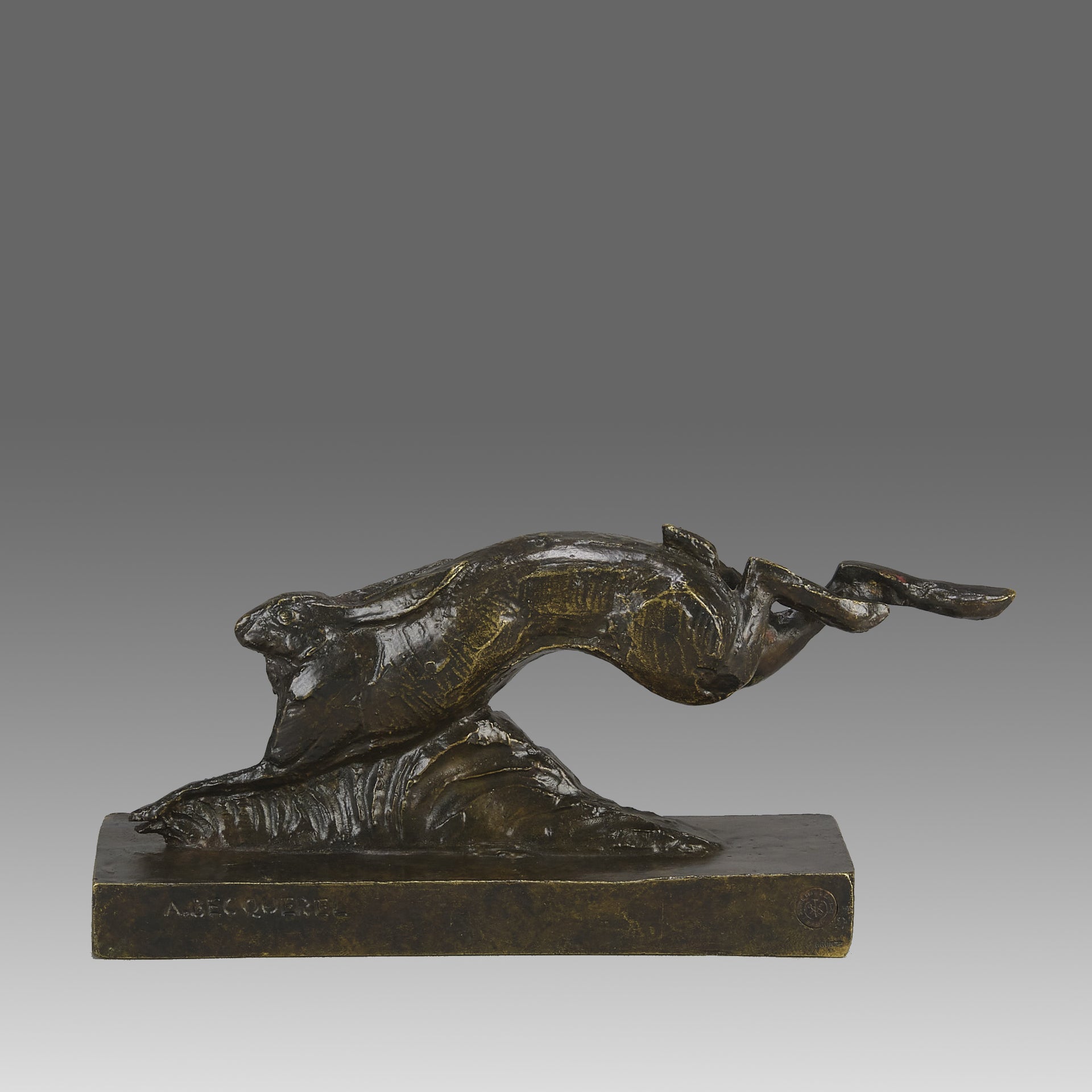 Andre Becquerel Hare - Animalier Bronze - Hickmet Fine Arts