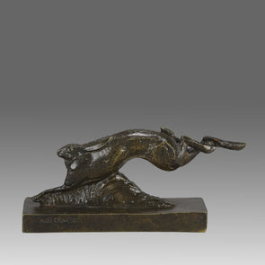 Andre Becquerel Hare - Animalier Bronze - Hickmet Fine Arts