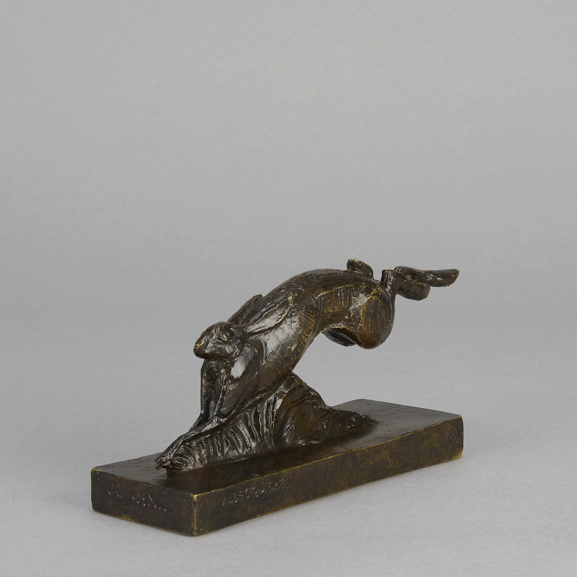 Andre Becquerel Hare - Animalier Bronze - Hickmet Fine Arts