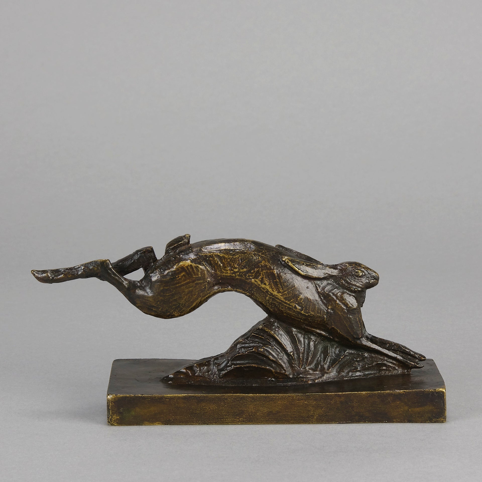Andre Becquerel Hare - Animalier Bronze - Hickmet Fine Arts