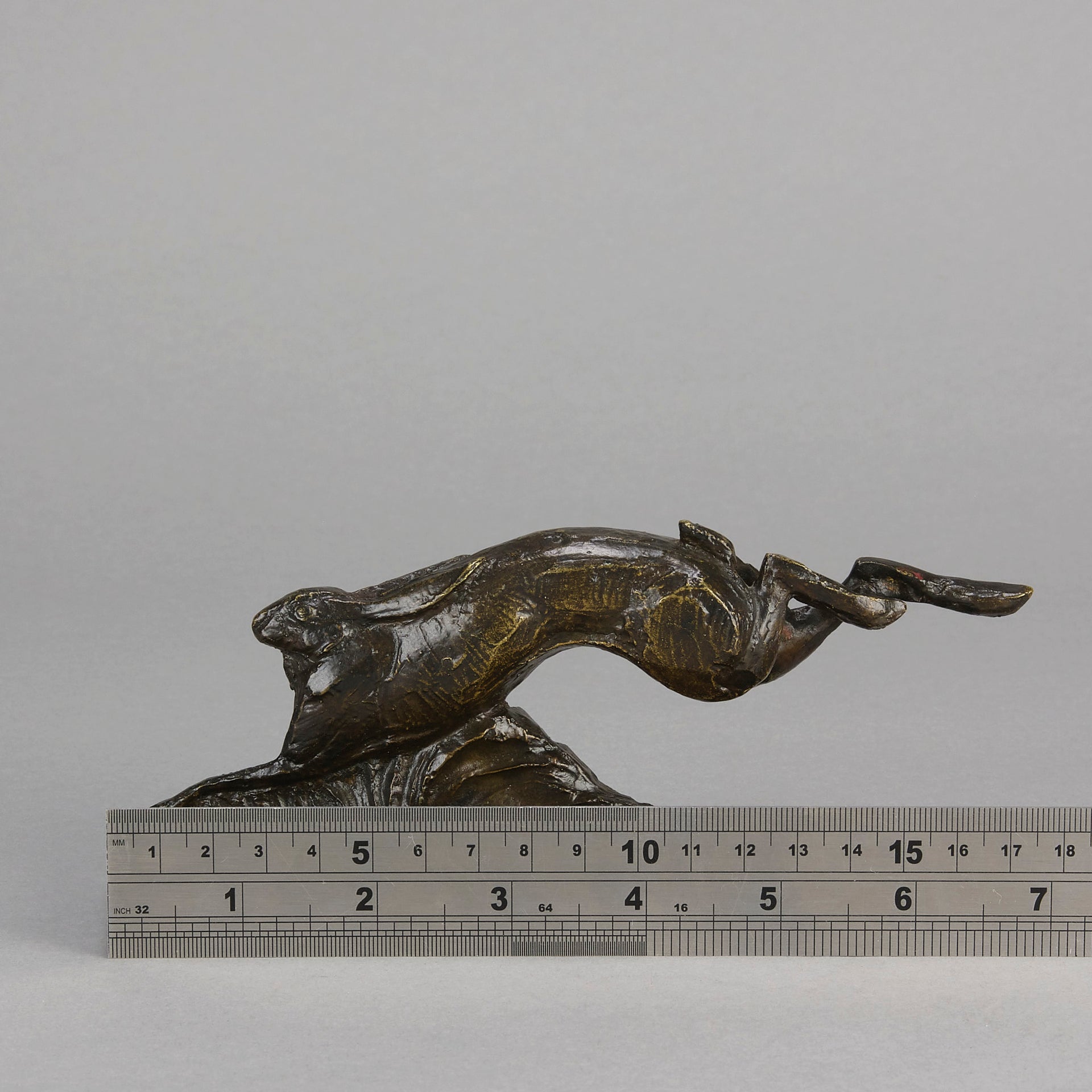 Andre Becquerel Hare - Animalier Bronze - Hickmet Fine Arts
