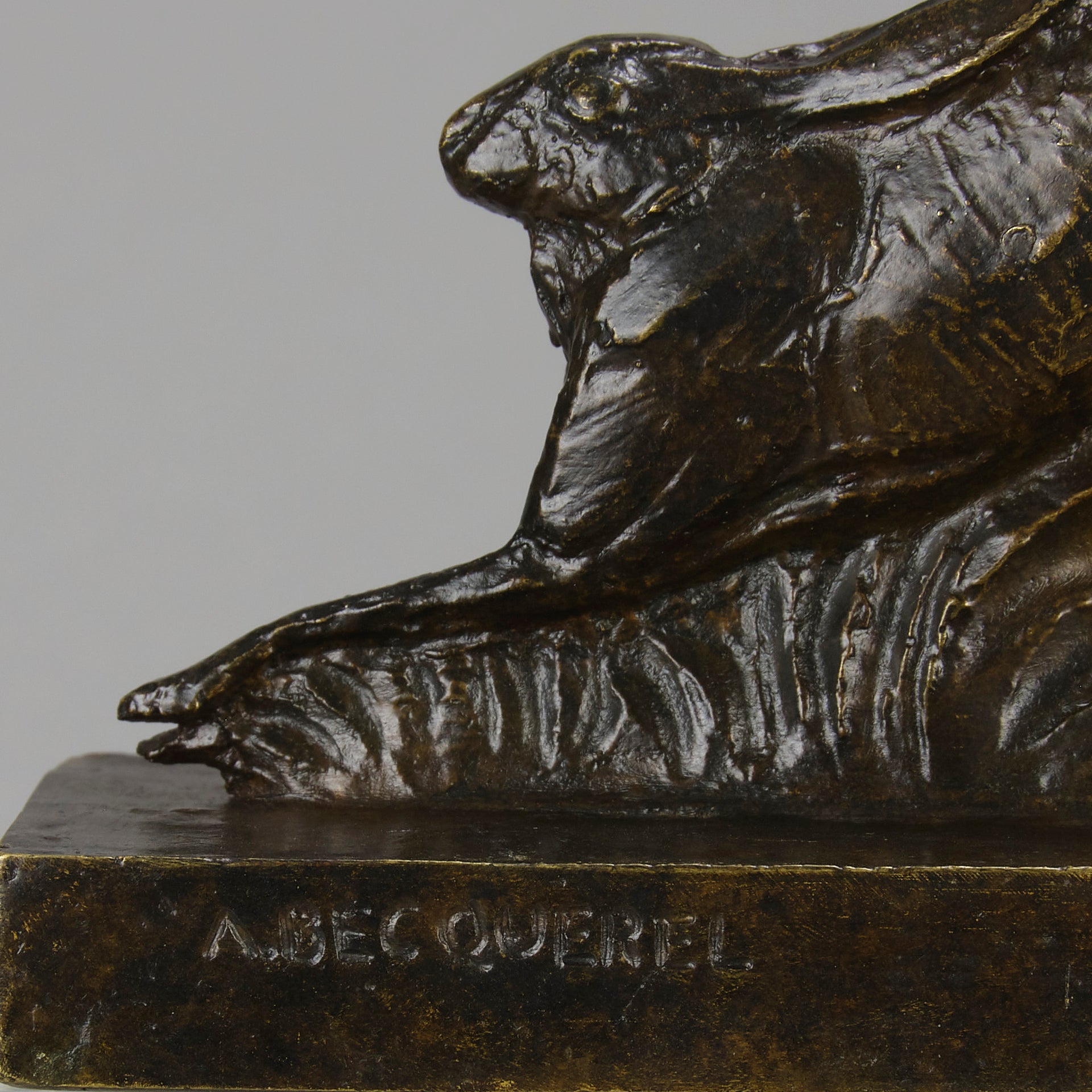 Andre Becquerel Hare - Animalier Bronze - Hickmet Fine Arts