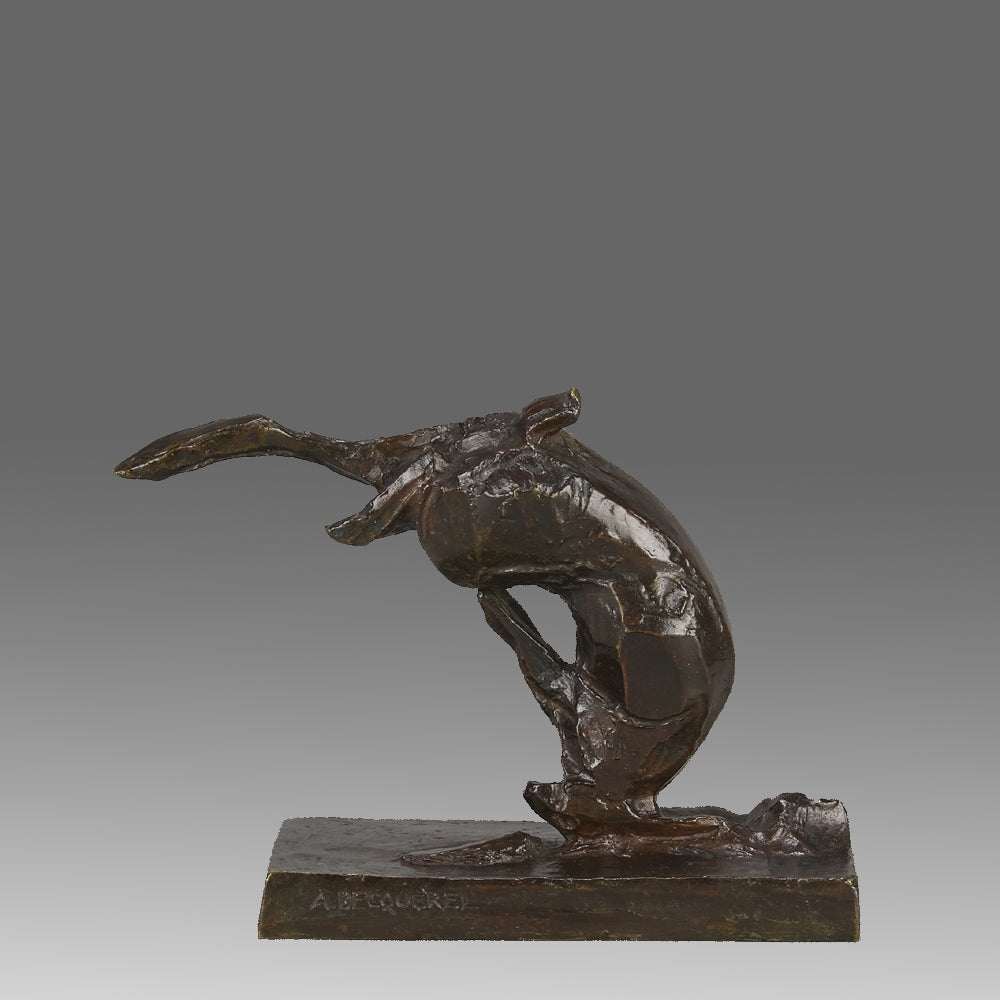 Andre Becquerel Bronze Hare - Tumbling Hare - Hickmet Fine Arts