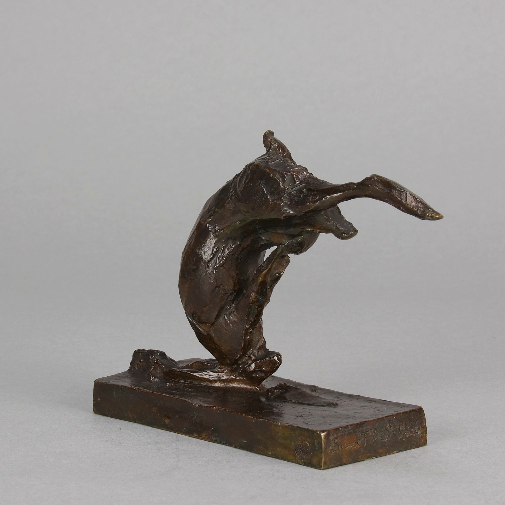 Andre Becquerel Bronze Hare - Tumbling Hare - Hickmet Fine Arts