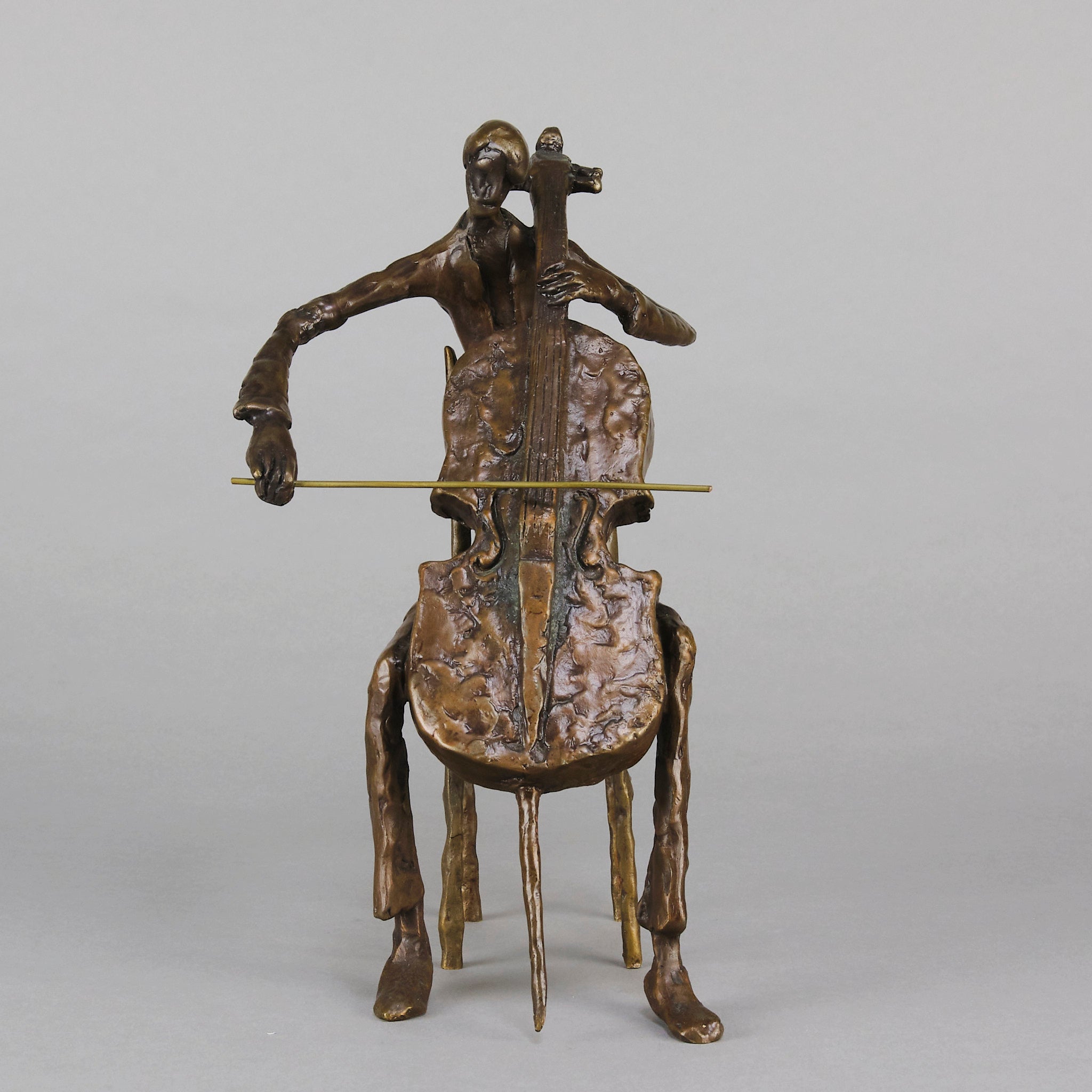 Bernard Kim cellist - Bronze - Hickmet Fine Arts