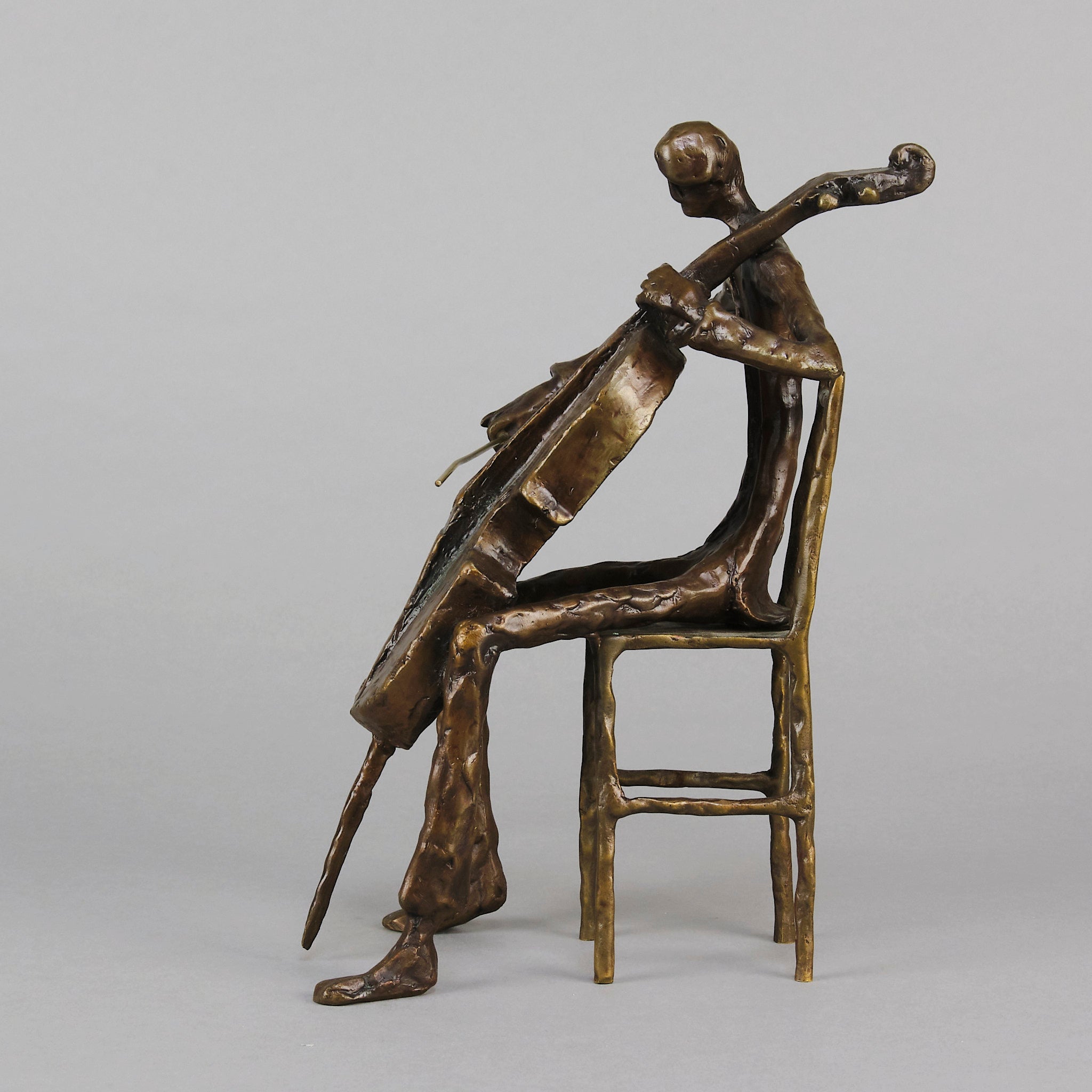 Bernard Kim cellist - Bronze - Hickmet Fine Arts