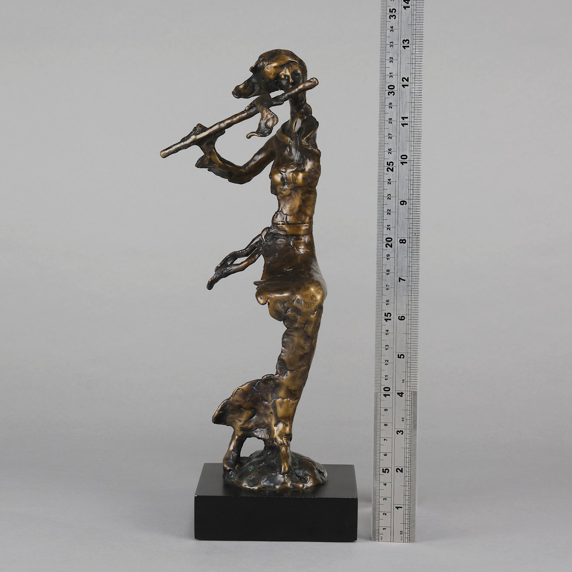 Flautist by Bernard Kim Bronze Sculptor - Hickmet Fine Arts 