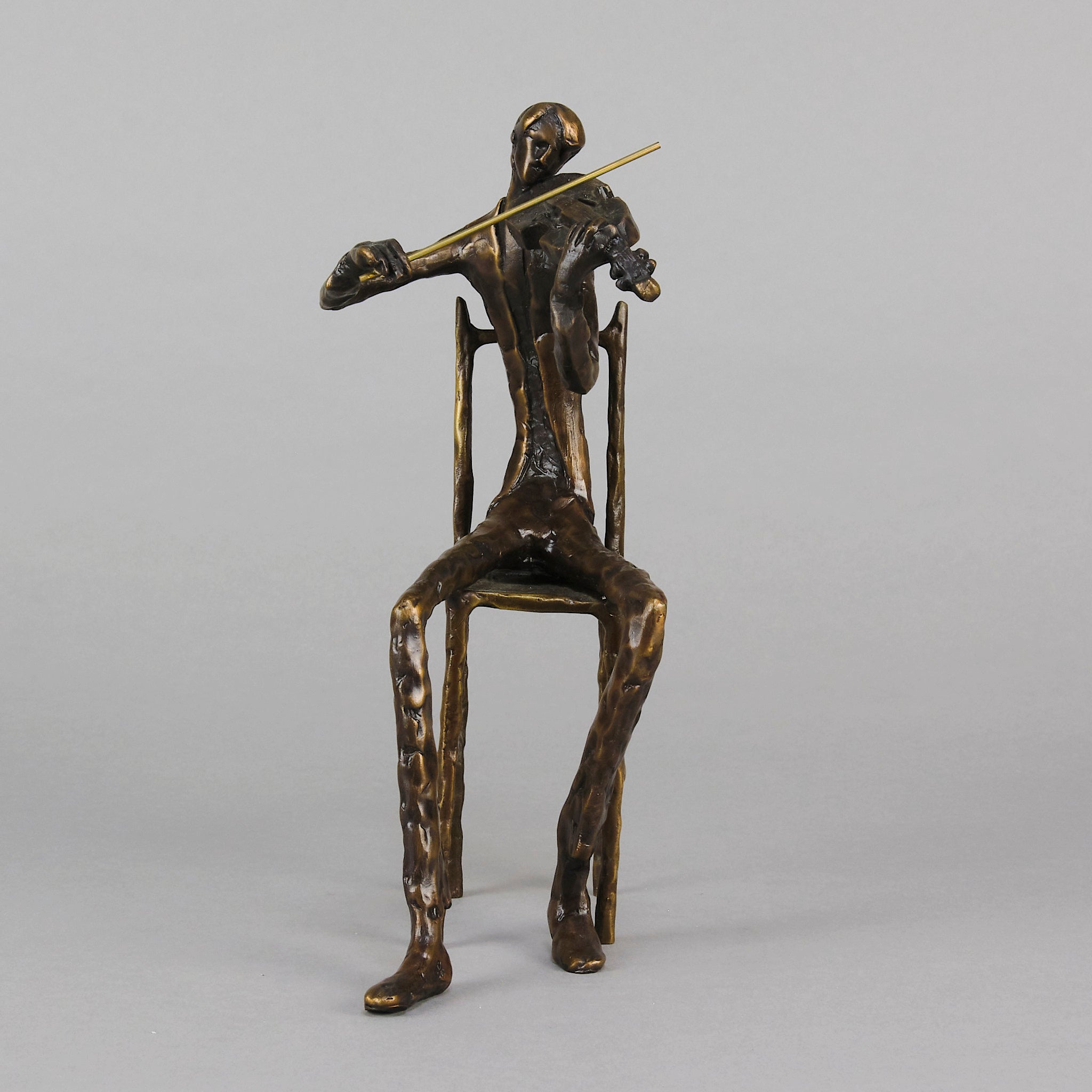 Kim Seated Violinist - Bronze - Hickmet Fine Arts