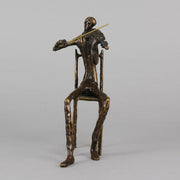 Kim Seated Violinist - Bronze - Hickmet Fine Arts 