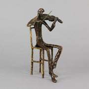 Kim Seated Violinist - Bronze - Hickmet Fine Arts 