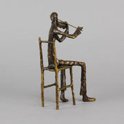 Kim Seated Violinist - Bronze - Hickmet Fine Arts 