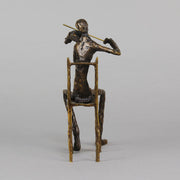 Kim Seated Violinist - Bronze - Hickmet Fine Arts 