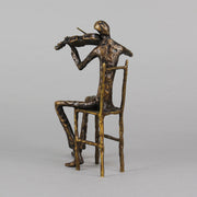 Kim Seated Violinist - Bronze - Hickmet Fine Arts 