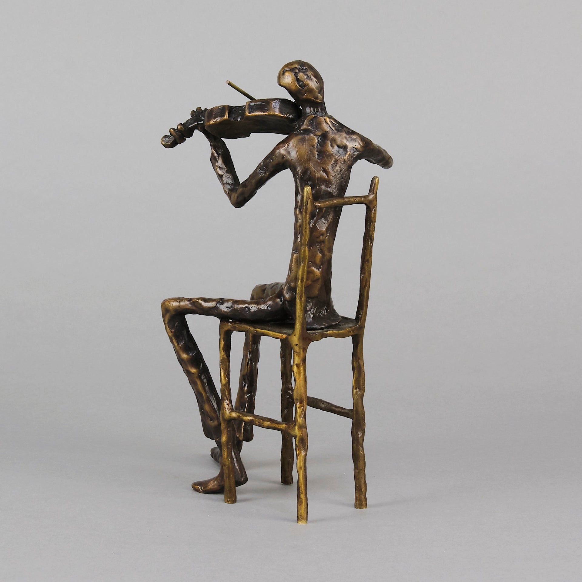 Kim Seated Violinist - Bronze - Hickmet Fine Arts 