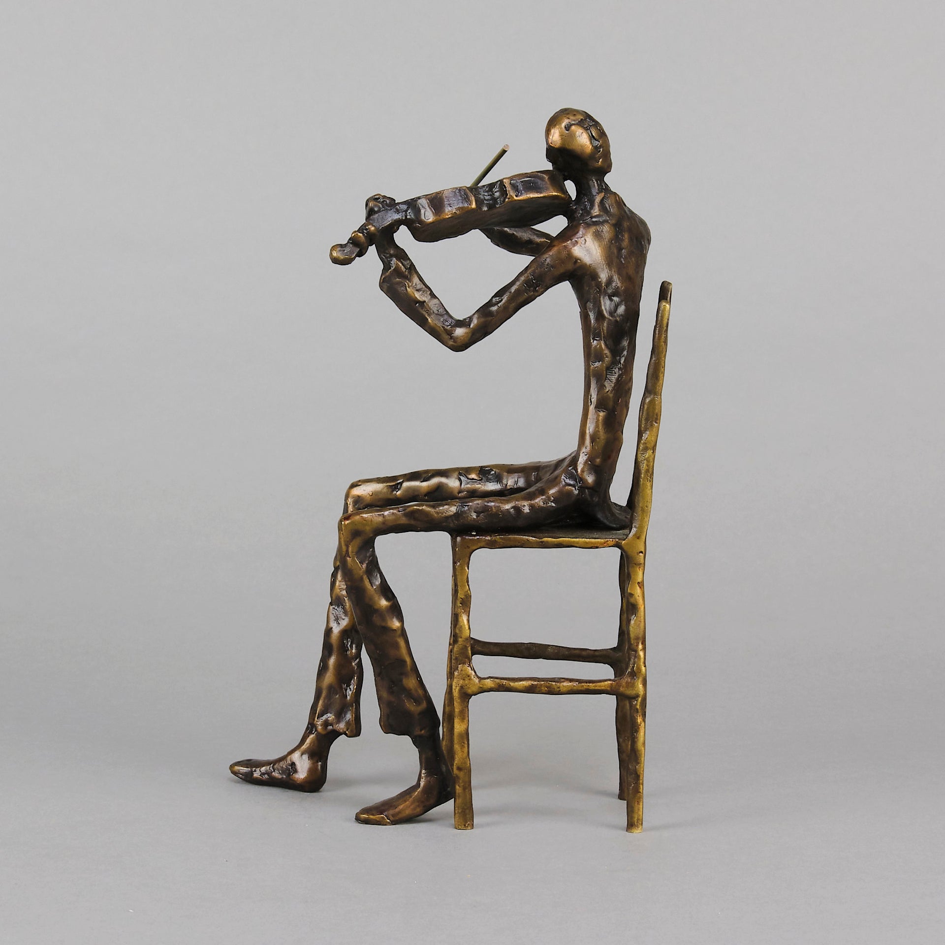 Kim Seated Violinist - Bronze - Hickmet Fine Arts 