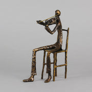 Kim Seated Violinist - Bronze - Hickmet Fine Arts 