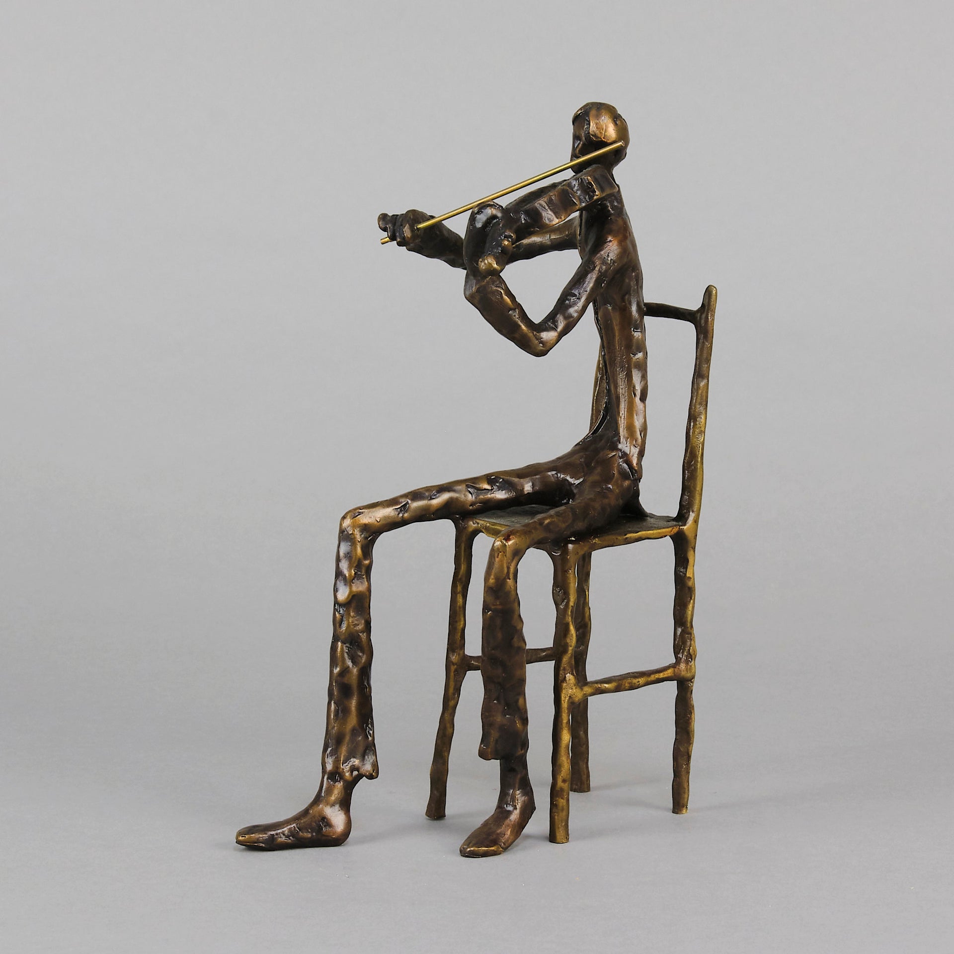 Kim Seated Violinist - Bronze - Hickmet Fine Arts 