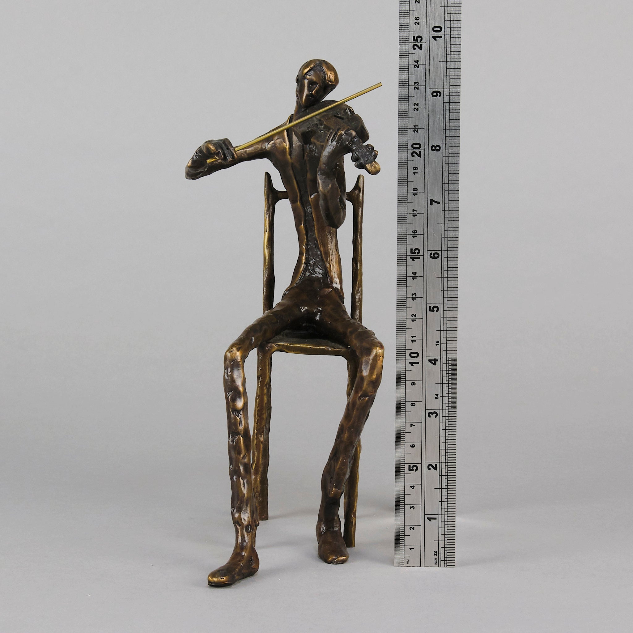 Kim Seated Violinist - Bronze - Hickmet Fine Arts