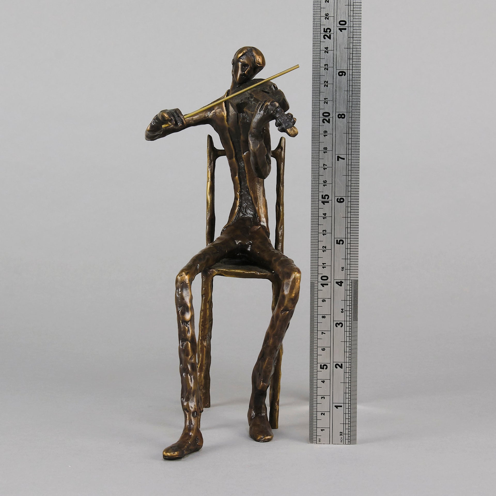 Kim Seated Violinist - Bronze - Hickmet Fine Arts 