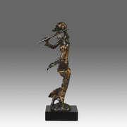 Flautist by Bernard Kim Bronze Sculptor - Hickmet Fine Arts 