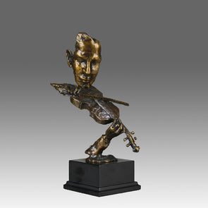 Violinist by Bernard Kim - Bronze Sculpture - Hickmet Fine Arts 
