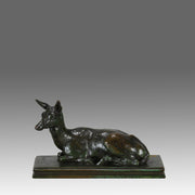 Barye Doe - Antoine L Bayre 'Biche Couchée' - Hickmet Fine Arts