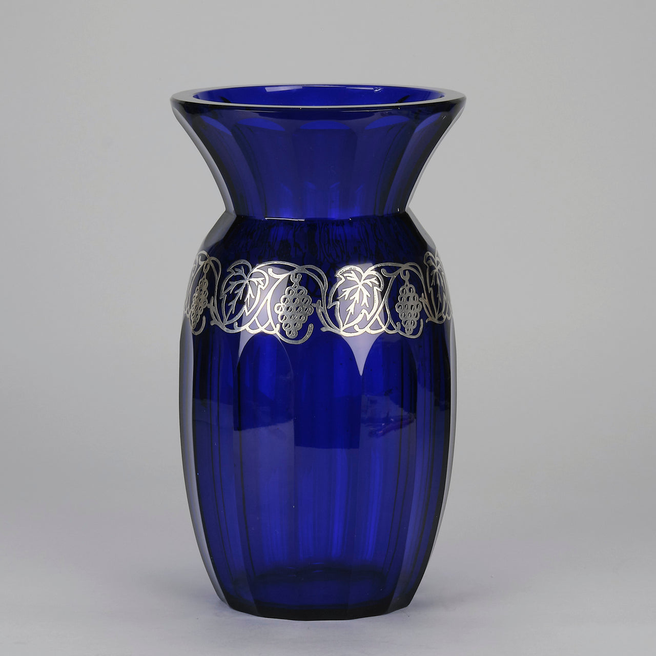 "Blue Panel Vase " - American Glass - Hickmet Fine Arts 