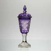 Bohemian Amethyst GLass Goblet with Lid
