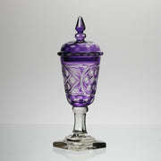Bohemian Amethyst GLass Goblet with Lid