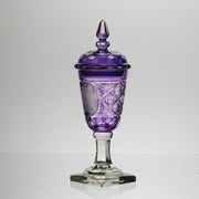 Bohemian Amethyst GLass Goblet with Lid