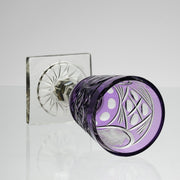 Bohemian Amethyst GLass Goblet with Lid