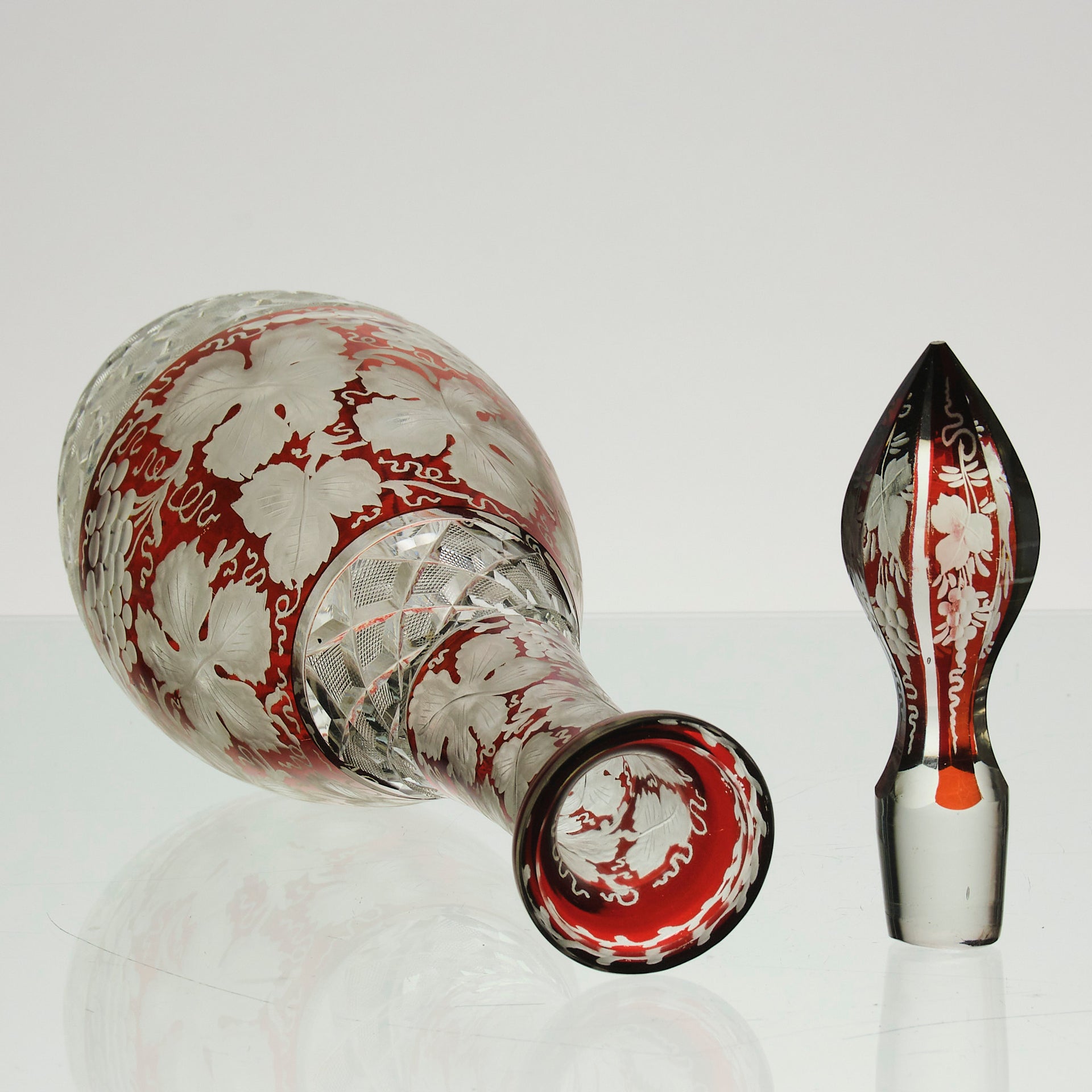 Wine Decanter - Bohemian Glass For Sale - Hickmet Fine Arts 