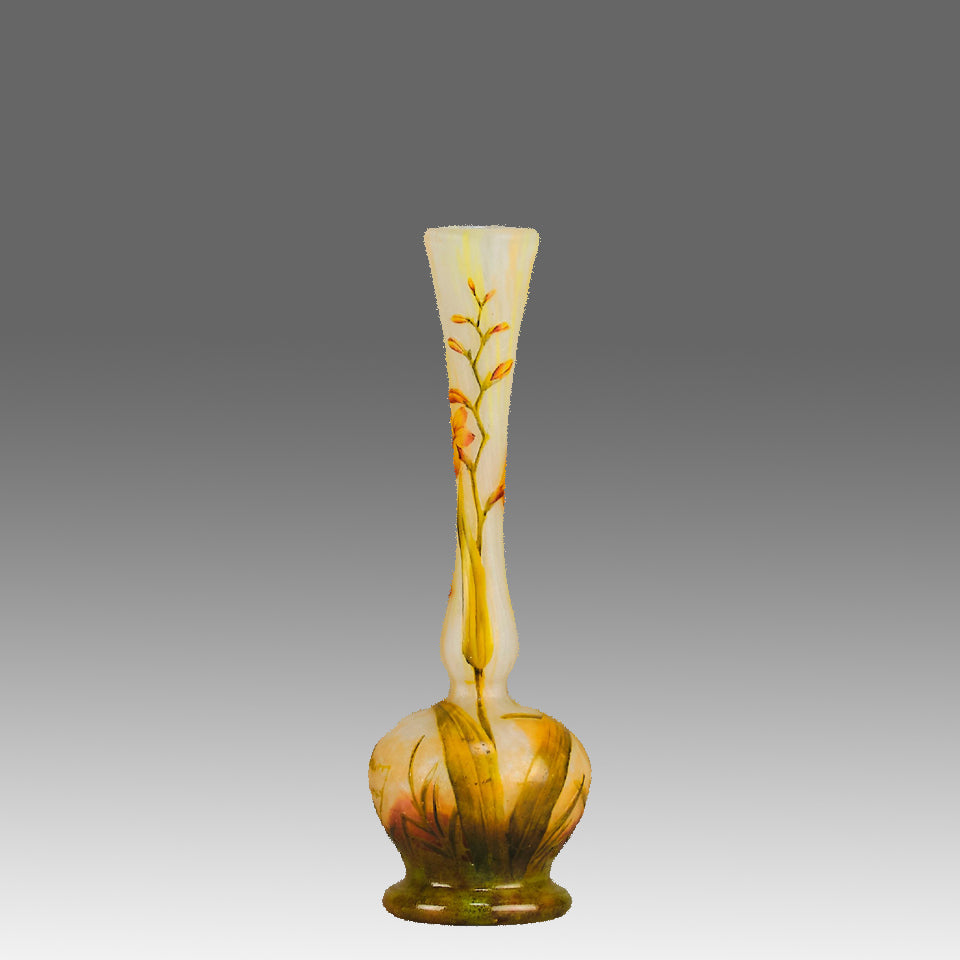 Daum Botanical Vase - Art Nouveau Glass - Hickmet Fine Arts