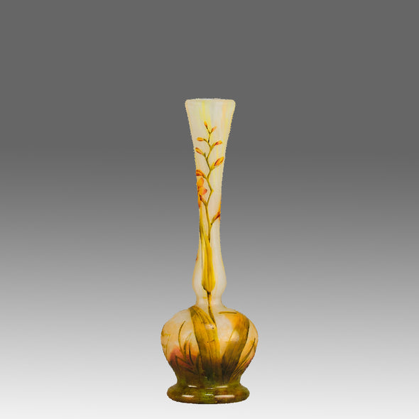 Daum Botanical Vase - Art Nouveau Glass - Hickmet Fine Arts