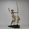 Marcel Bouraine Diana with Fawns - Art Deco Bronze - Hickmet Fine Arts