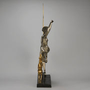 Marcel Bouraine Diana with Fawns - Art Deco Bronze - Hickmet Fine Arts