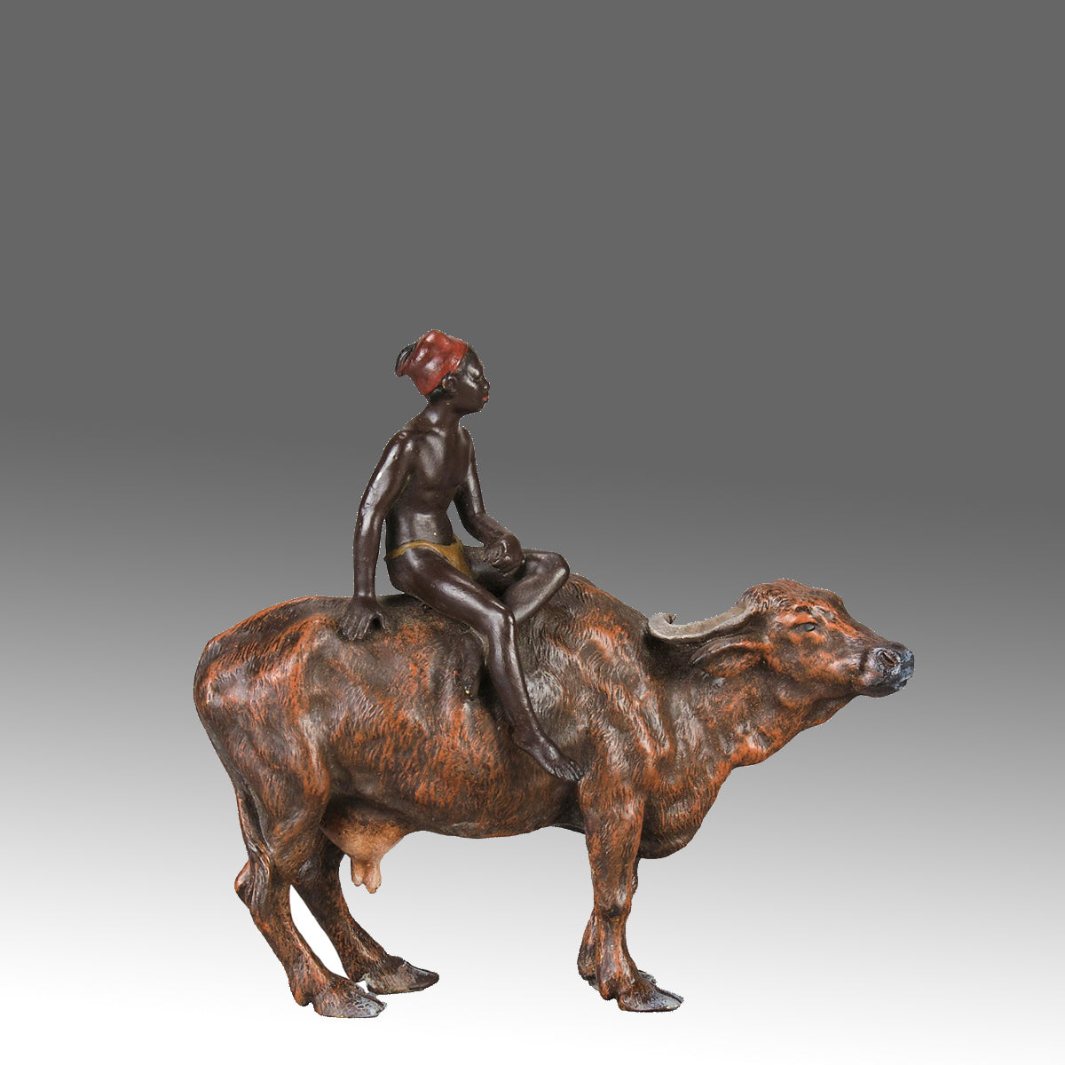 Vienna Bronze - Bergman Boy on Ox - Hickmet Fine Arts