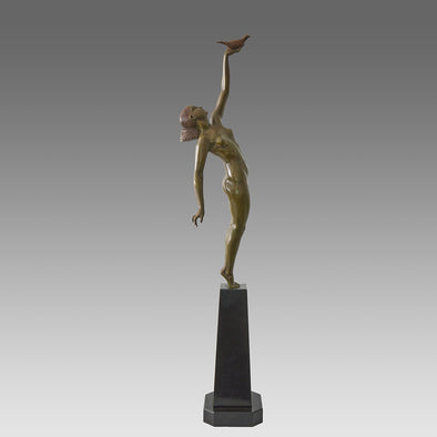 Messenger of Love - Faguays Bronze - Art Deco sculptures - Hickmet Fine Arts