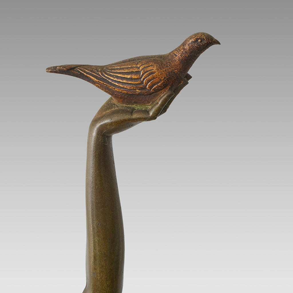 Messenger of Love - Faguays Bronze - Art Deco sculptures - Hickmet Fine Arts