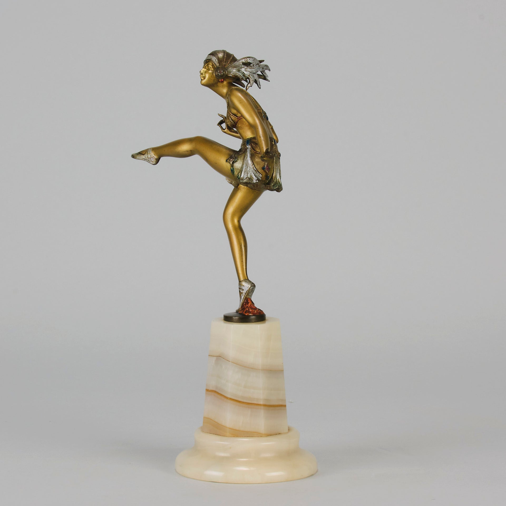 Art Deco Dancer - Bruno Zach - Antique Bronze Figures -  Hickmet Fine Arts