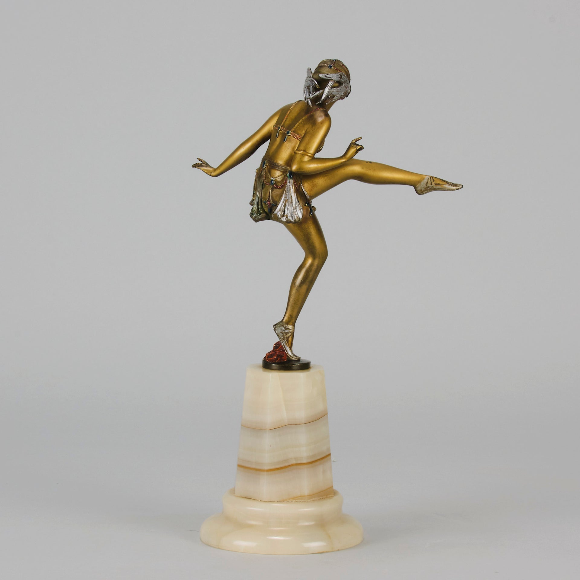 Art Deco Dancer - Bruno Zach - Antique Bronze Figures -  Hickmet Fine Arts