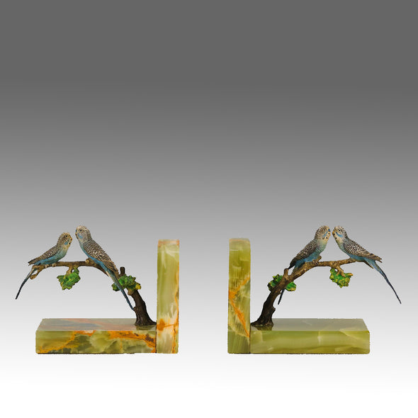 Budgie Bookends - Vienna Bronze - Hickmet Fine Arts 