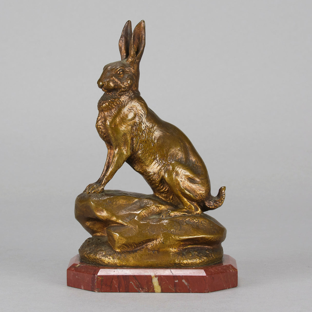 Clovis Masson Bronze Hare - Animaliers Bronze - Hickmet Fine Arts