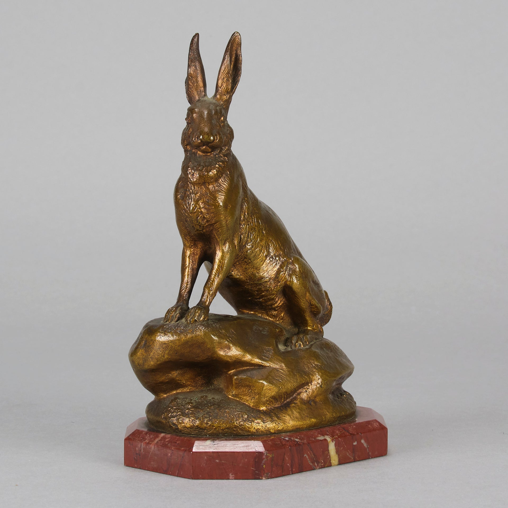 Clovis Masson Bronze Hare - Animaliers Bronze - Hickmet Fine Arts