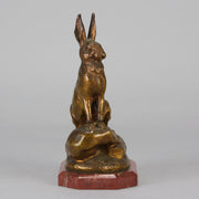 Clovis Masson Bronze Hare - Animaliers Bronze - Hickmet Fine Arts